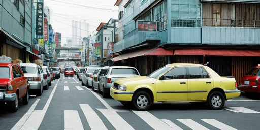 韓国の路上駐車イメージ